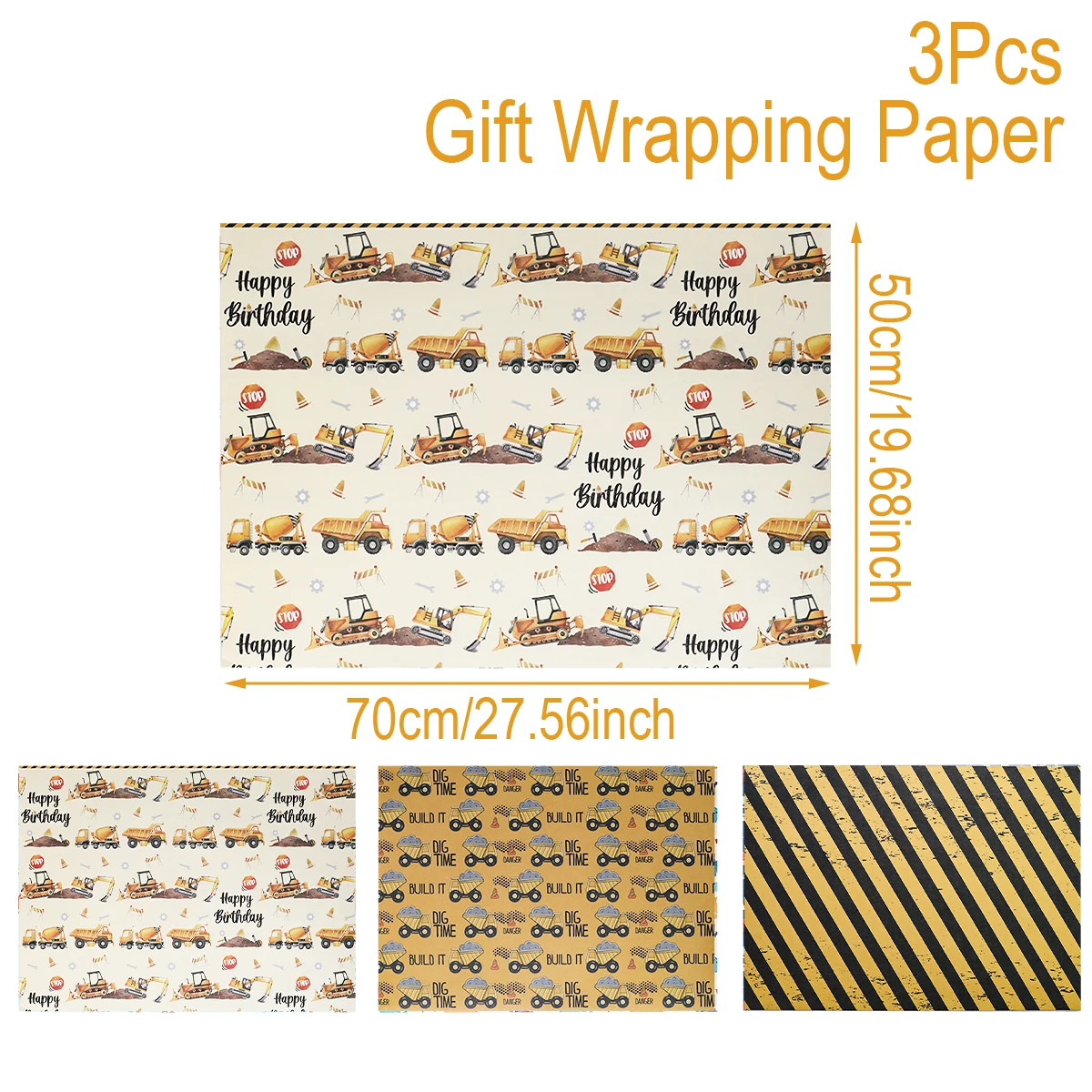 3pcs wrapping paper