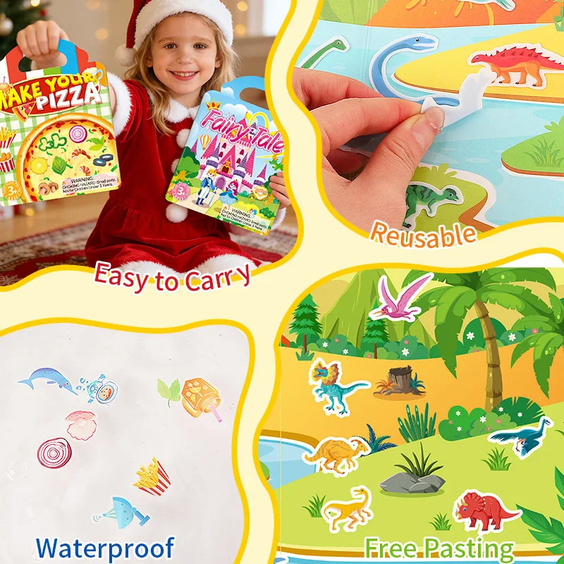 Libros de pegatinas reutilizables DIY con efecto gelatina y burbujas - imagen 3