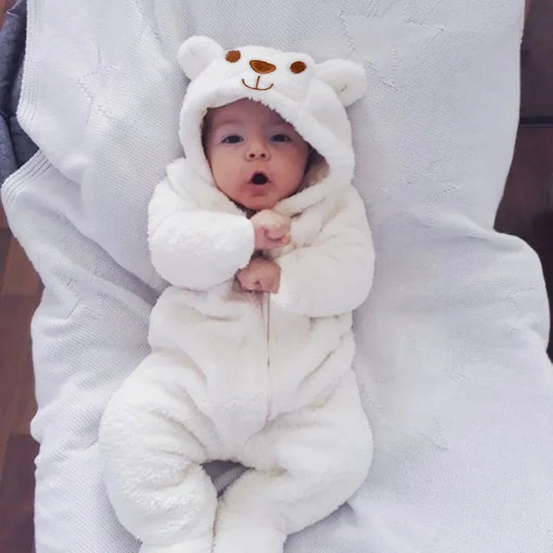 Body bebé con capucha de oso recién nacido manga larga - imagen 4