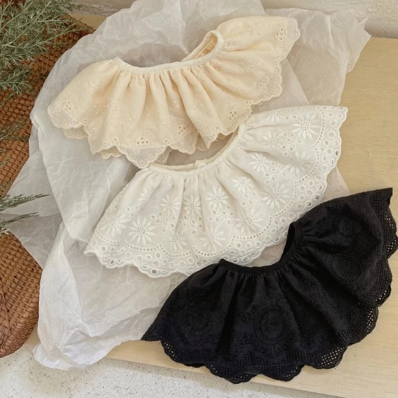 M76C Baberos encaje para bebé, Baberos para bebés pequeños, Baberos algodón para bebés, bufanda para babas, Baberos para a