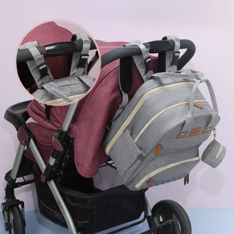 Mochila Convertible a cama de bebé portátil, bolsa de pañales Premium para mamás, Moisés de viaje 2 en 1, bolsa Stoller informal de gran capacidad