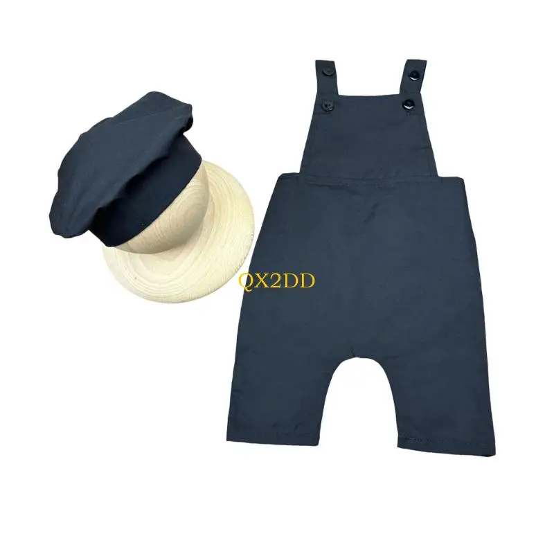 QX2D Traje fotografía con tema cocinero recién nacido, tejido poliéster suave, disfraz fácil usar - imagen 4