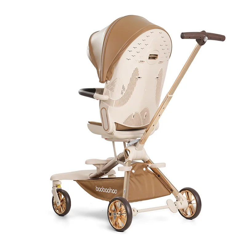 Cochecito plegable para bebé con Putter ajustable, cochecito de viaje de lujo para bebé En1888 con rueda Universal