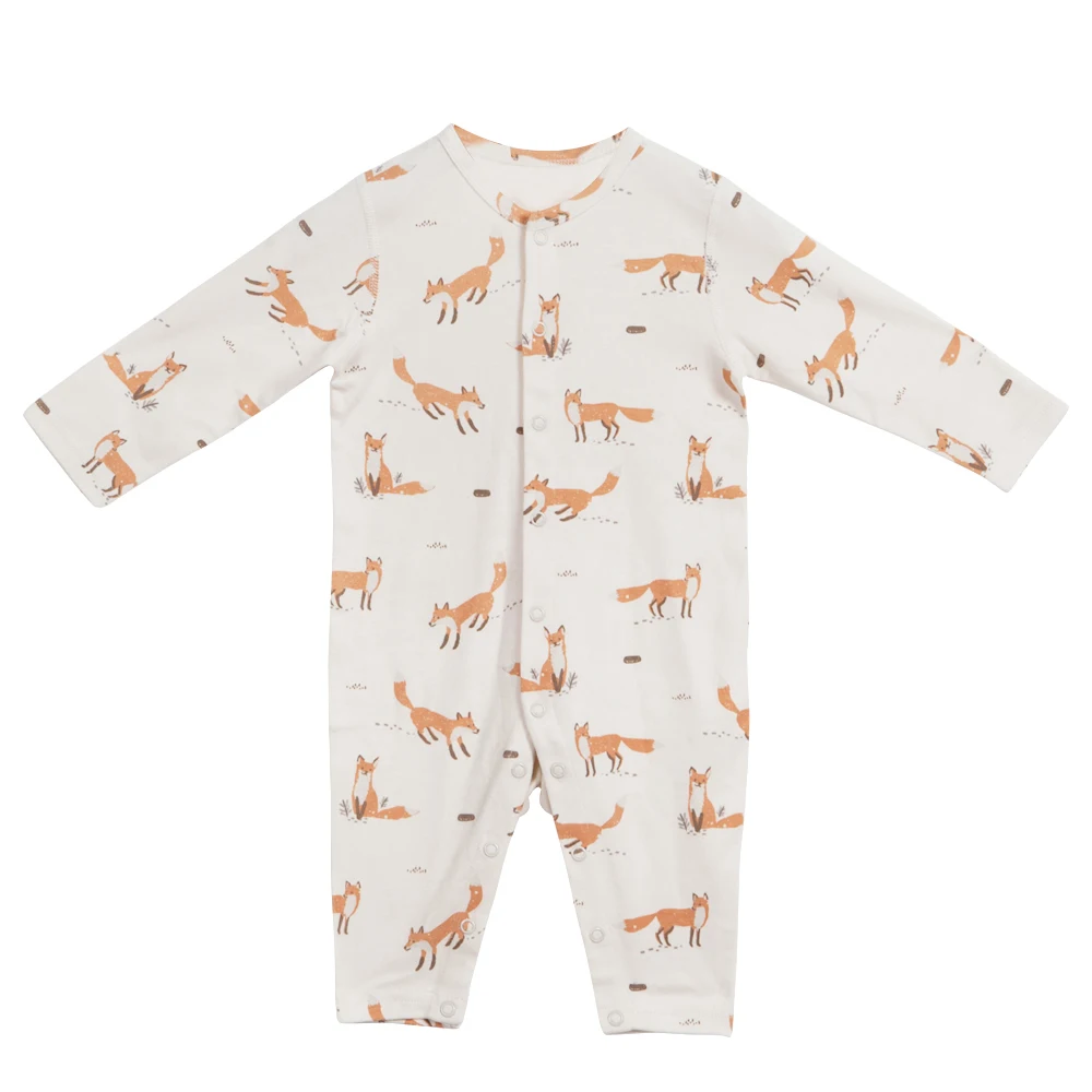 Pelele de algodón para dormir con estampado zorro sin costuras - imagen 3