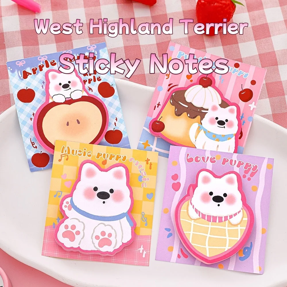 Notas adhesivas con diseño Westie – Blocs infantiles para oficina - imagen 5