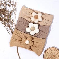 Diadema floral suave para bebé niña – Banda turbante recién nacida