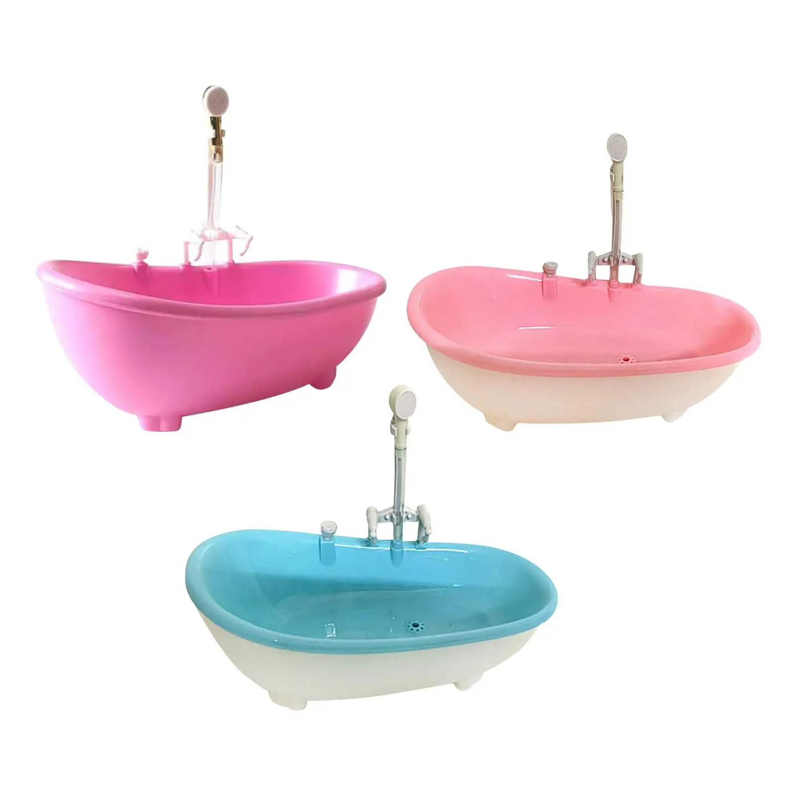 1/6 Dollhouse Bathtub Dollhouse Furniture Accessory for 12inch Doll Kids Gifts