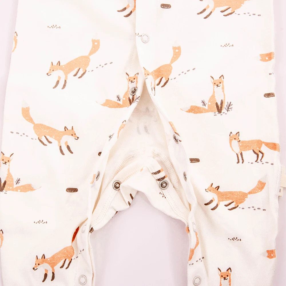 Pelele de algodón para dormir con estampado zorro sin costuras - imagen 5