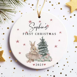 Adorno navideño personalizado para niña – Recuerdo de bebé