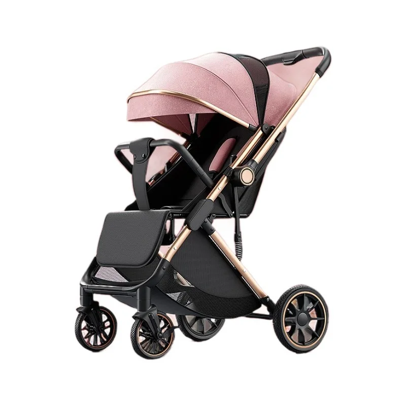 Nuevo modelo bidireccional plegable ligero para recién nacidos con paisaje alto que promueve los cochecitos de bebé pueden sentarse o acostarse para caminar al bebé - imagen 5