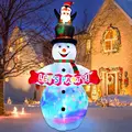 Penguin sit snowman