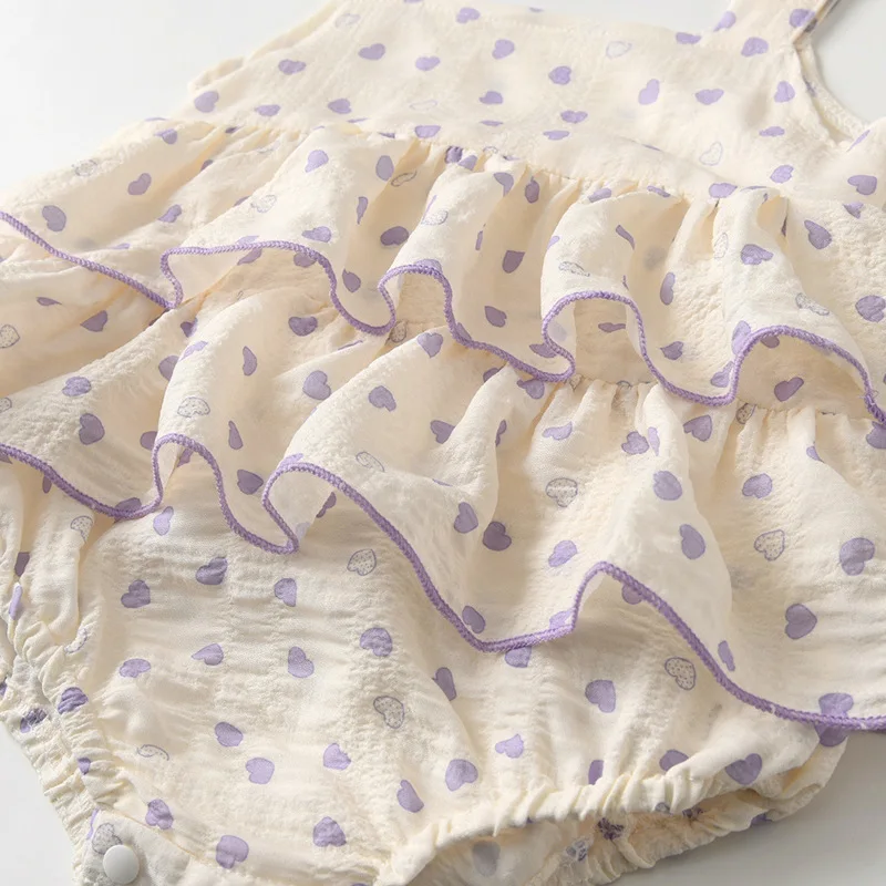 Monos de verano, ropa para niña pequeña, moda coreana, mono de algodón sin mangas con estampado de princesa bonita + sombrero, artículos para recién nacidos B129 - imagen 4