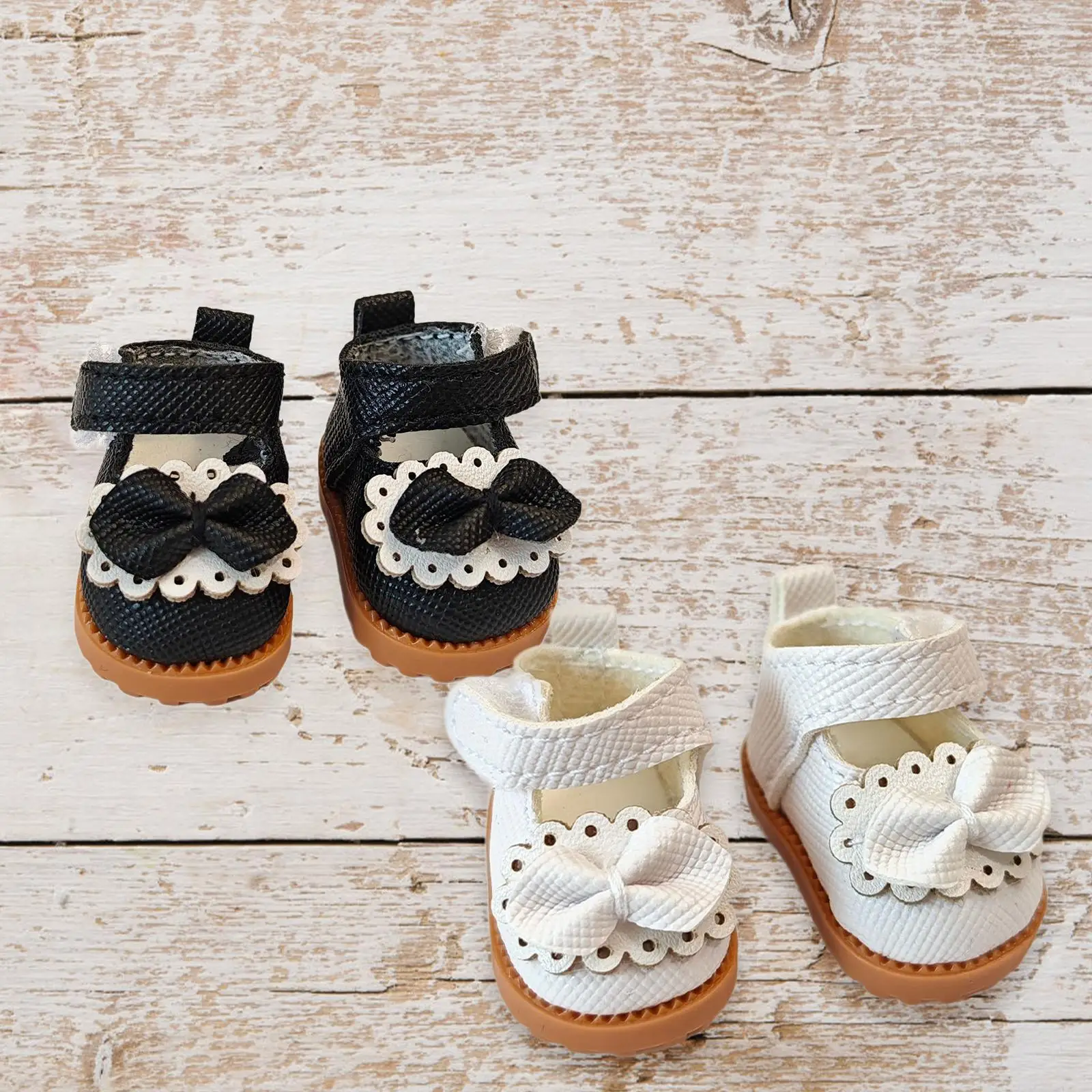 Plush Doll Shoes 2 Pairs Soft Photo Props Decoration Kids Gift Flexibility