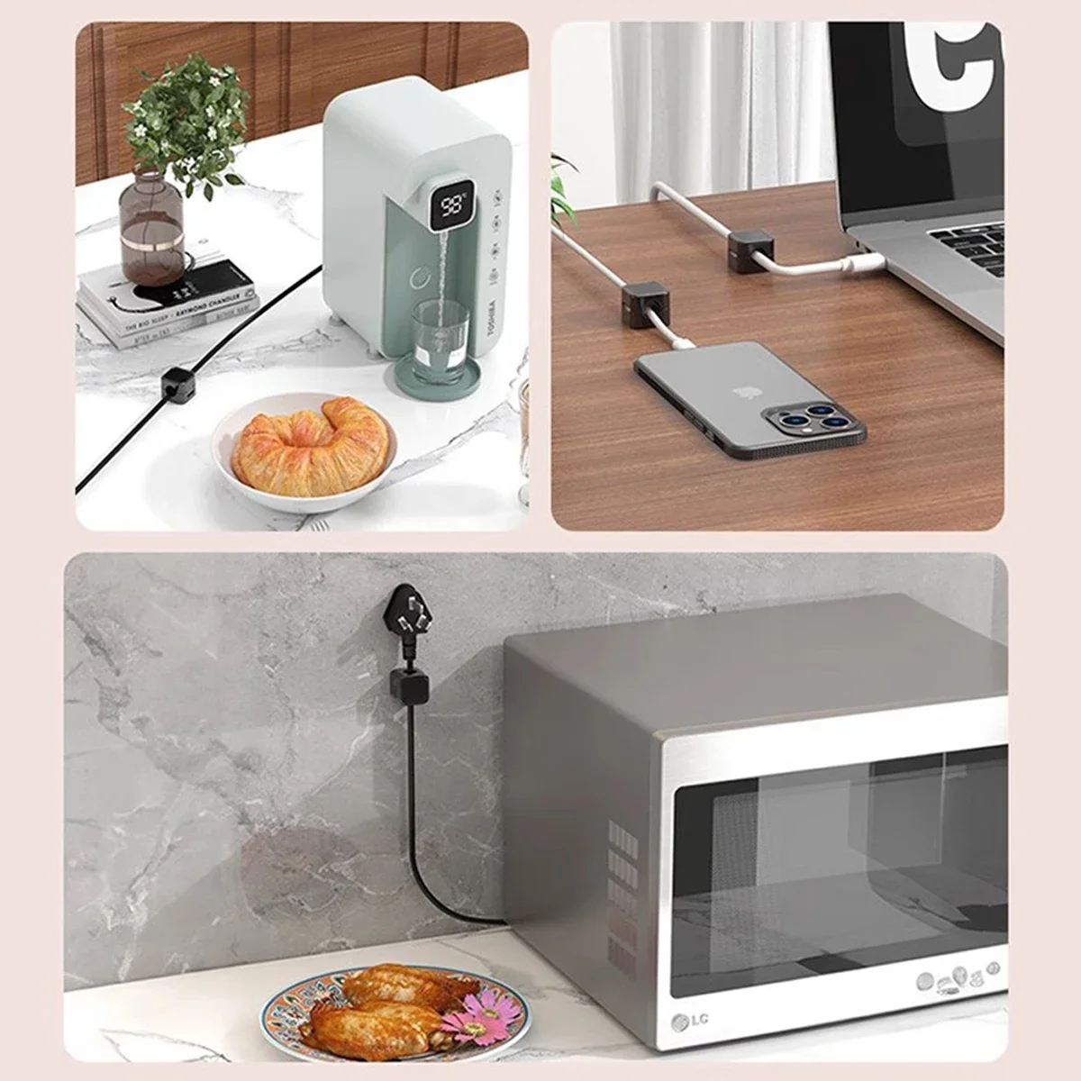 Organizador de cables magnético autoadhesivo para casa