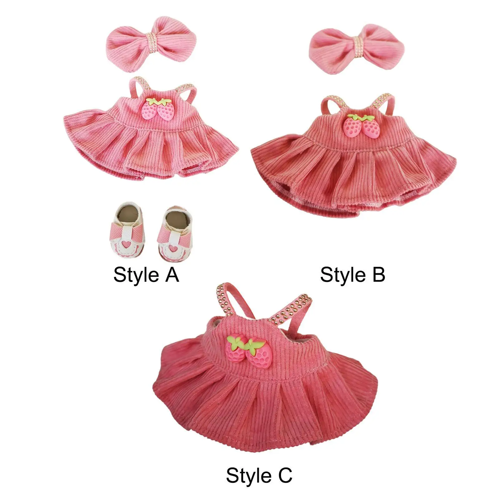 Doll Clothes Set Fashion Dolls Dress Suit Costume Accessory Shoes for 17cm Dolls Dress up Thanksgiving Gifts Birthday Gifts