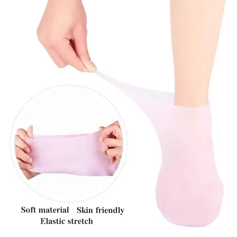 Calcetines protectores de silicona para el cuidado de la piel, exfoliación, impermeables, antigrietas, hidratantes, cubiertas para los pies, cuidado plantar de invierno - imagen 3