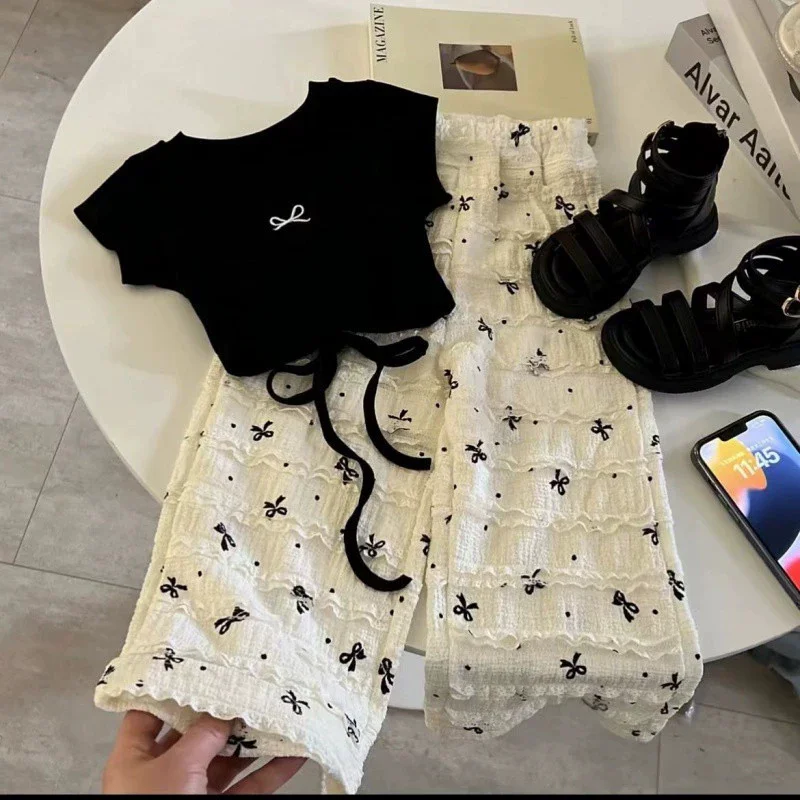 Conjunto blusa con lazo y pantalón corto verano niña - imagen 5