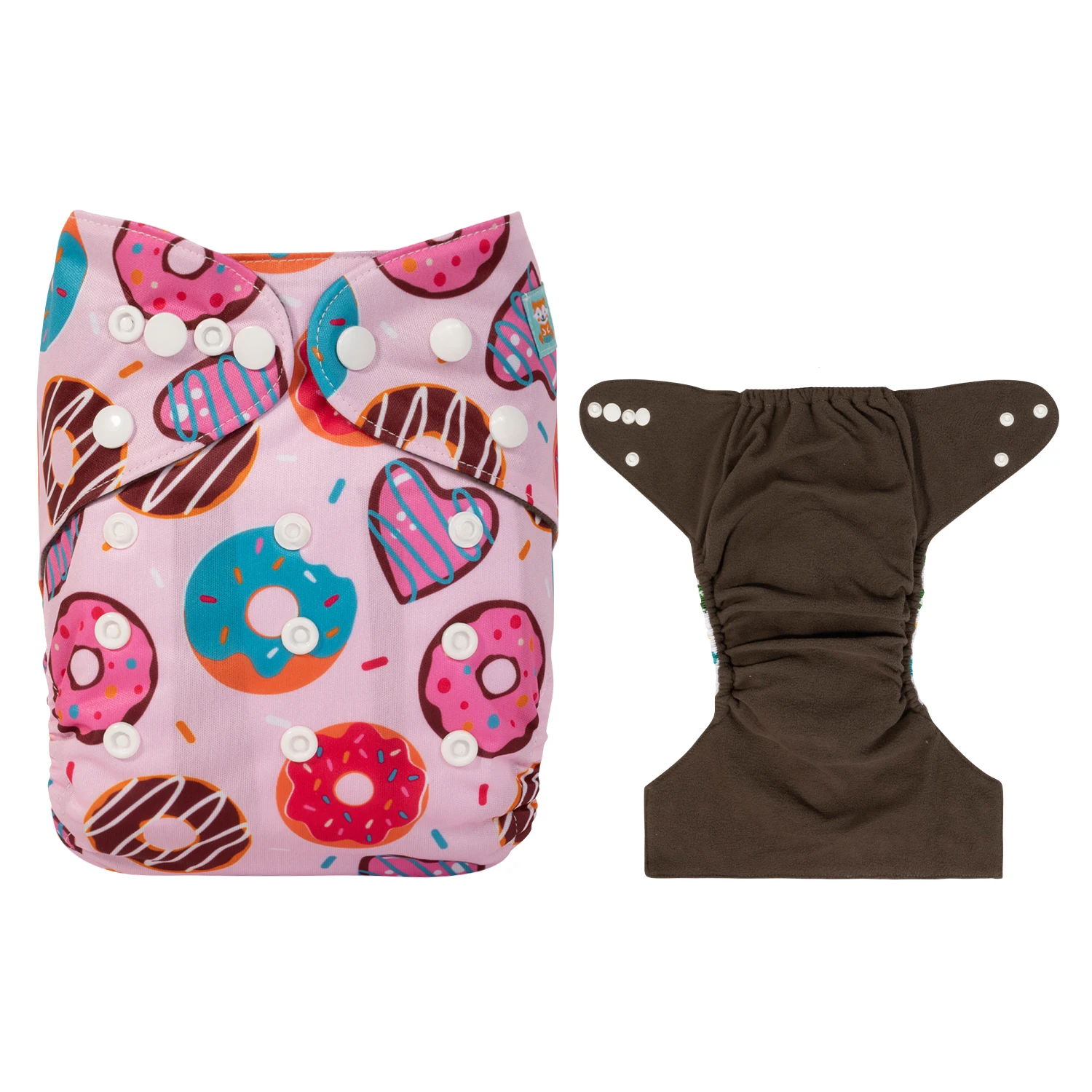 ALVABABY Pañal de tela reutilizable carbón-bambú - imagen 5