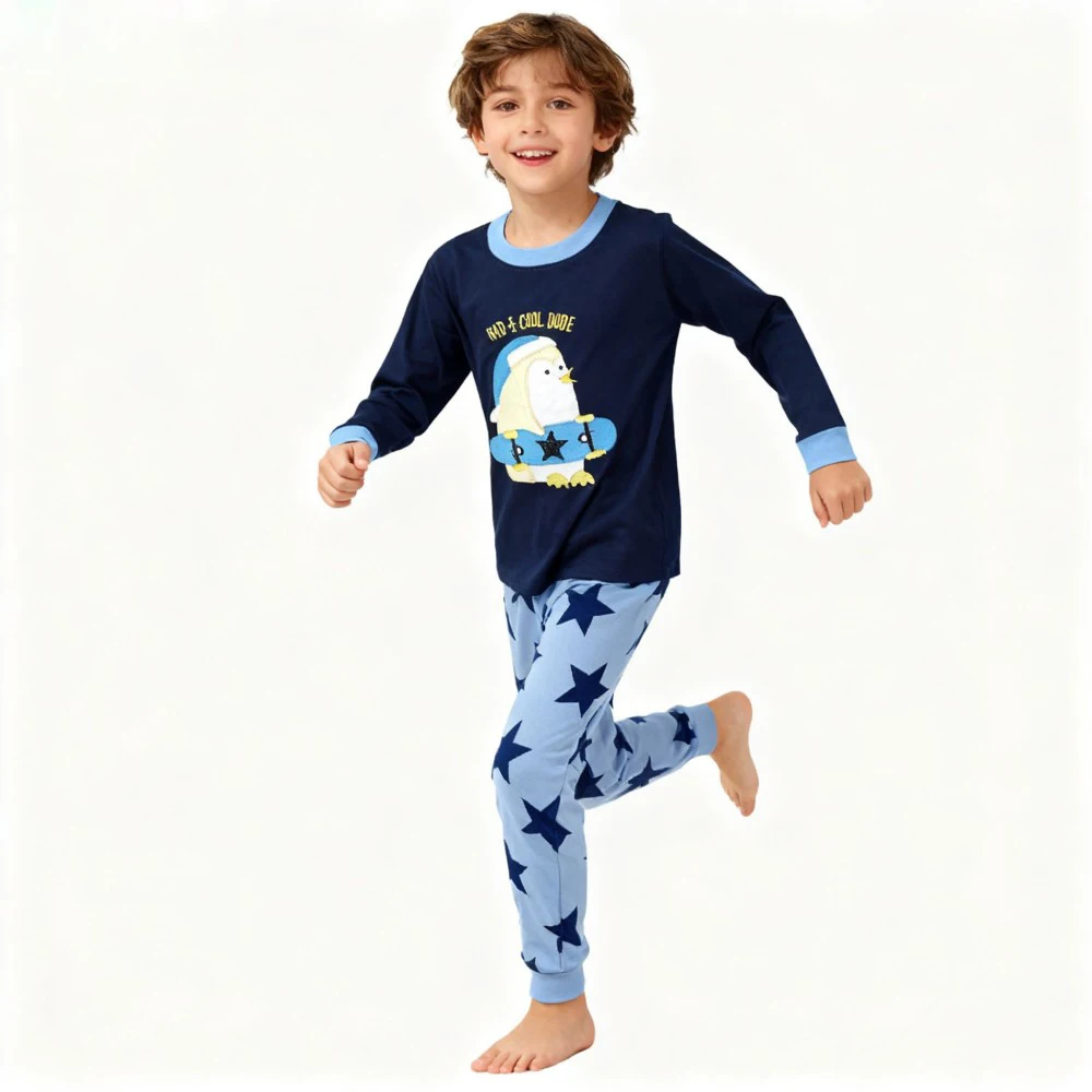 Conjuntos de pijamas suaves manga larga con motivos para bebés y niñas - imagen 4