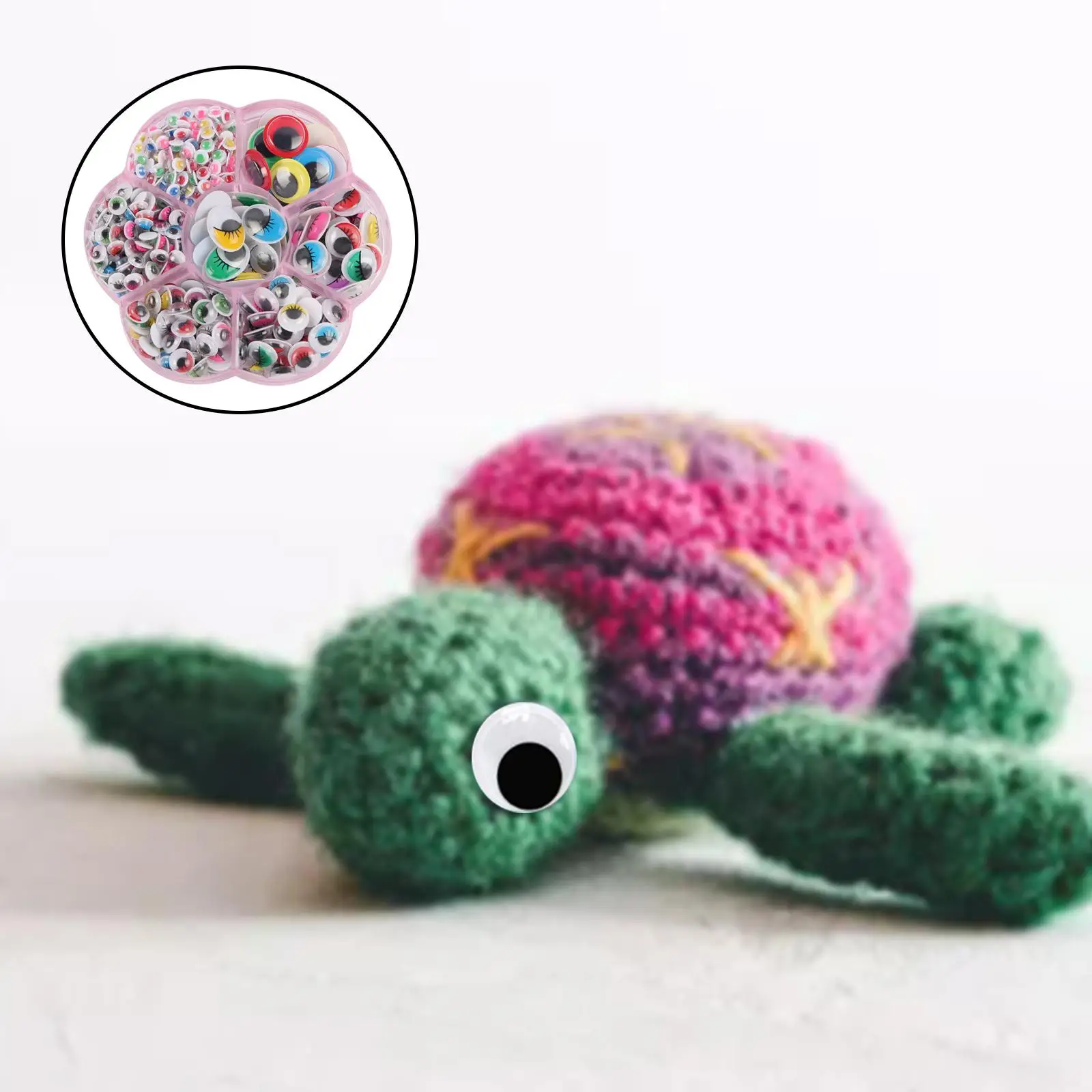 2xMultiple Size Eyes Mix Colorful for Crochet Puppet Bear Plush Toy