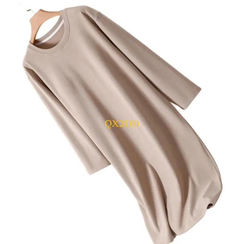 Ropa dormir elástica suave terciopelo QX2D para mujeres embarazadas ropa dormir cómoda invierno - imagen 5