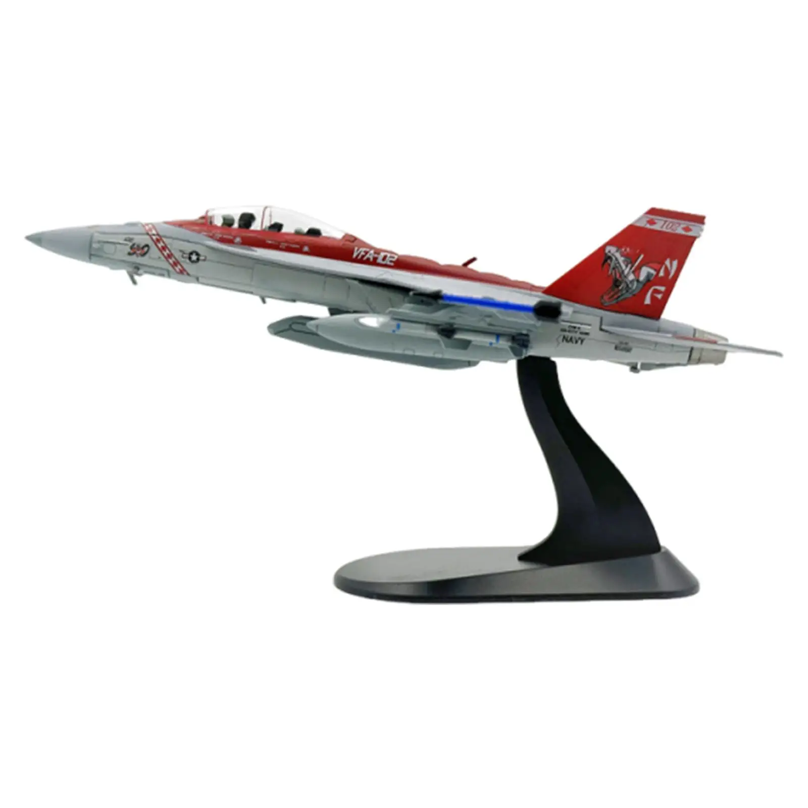 Modelo de combate F18 1/100, modelo de avión de simulación para estante, mesa de dormitorio - imagen 5