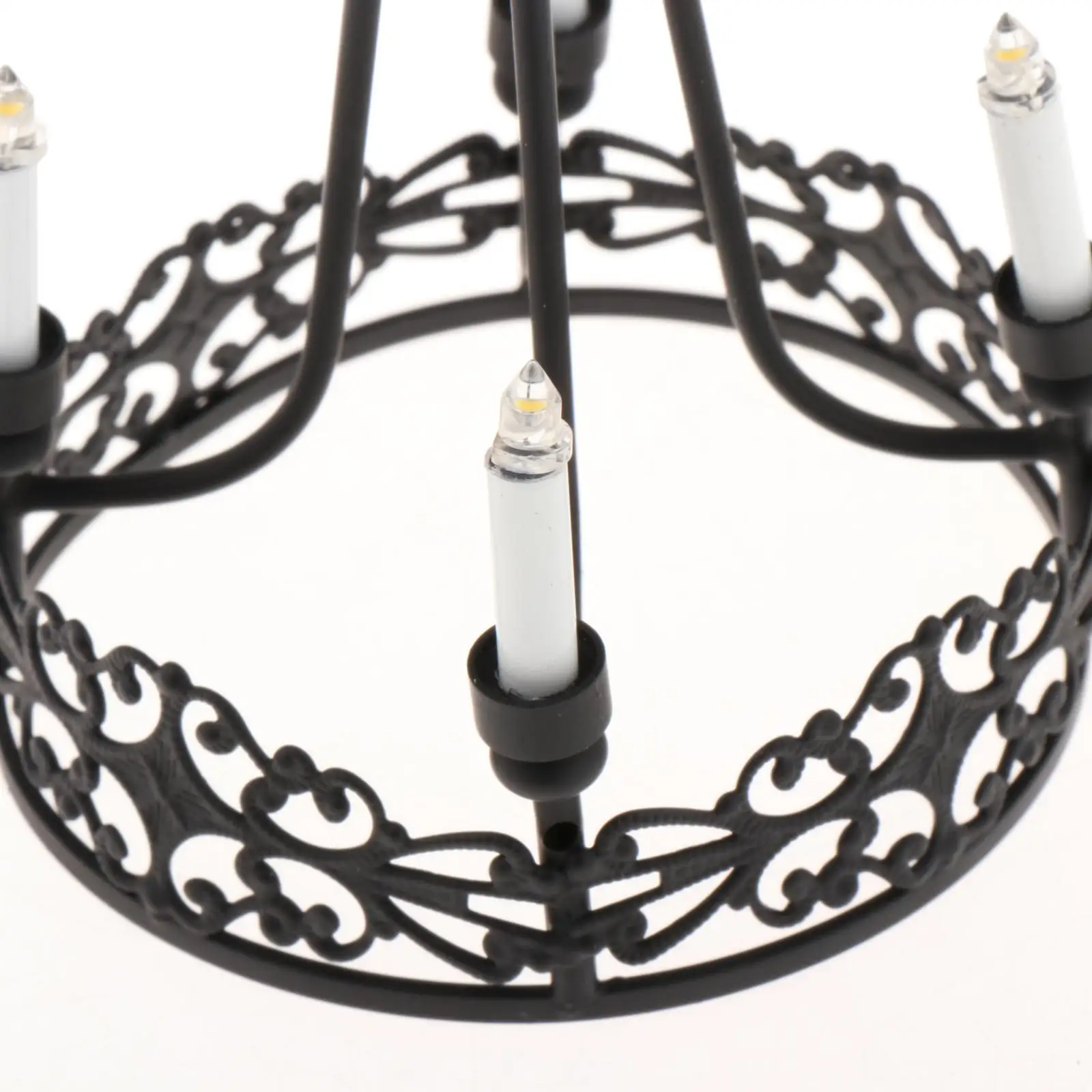1:12 Dollhouse Miniature Chandelier Accessories Toy Doll Accessories Decoration for Living Room Dining Room Kitchen Home Bedroom