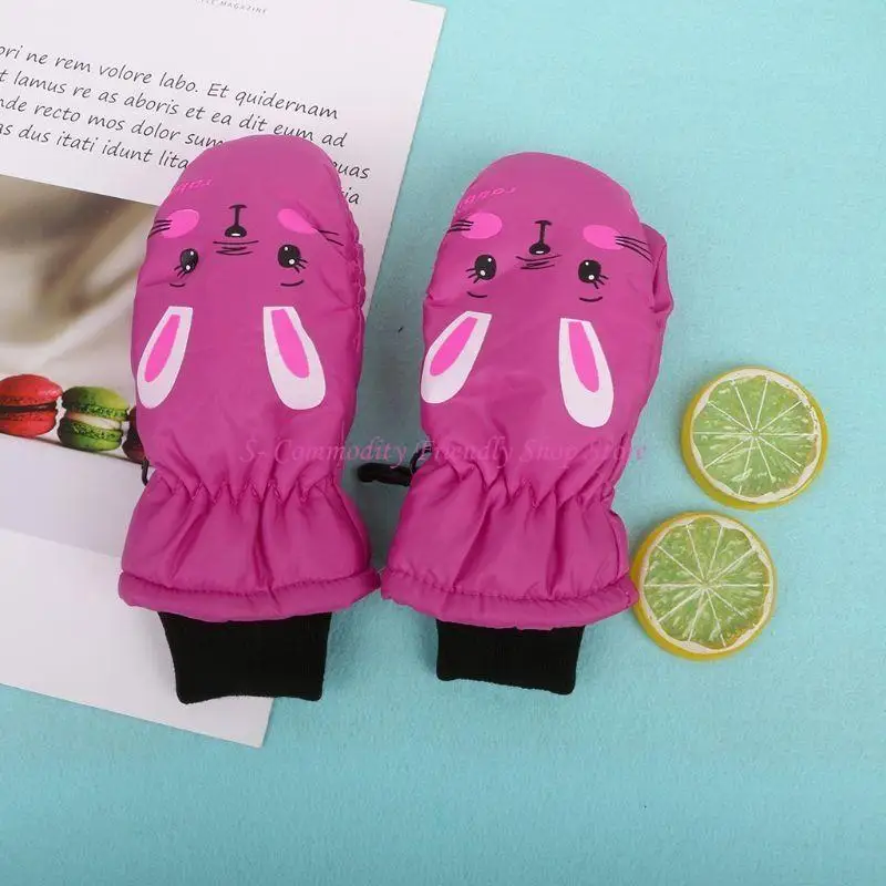 Guantes esquí a prueba viento forro polar niños niñas