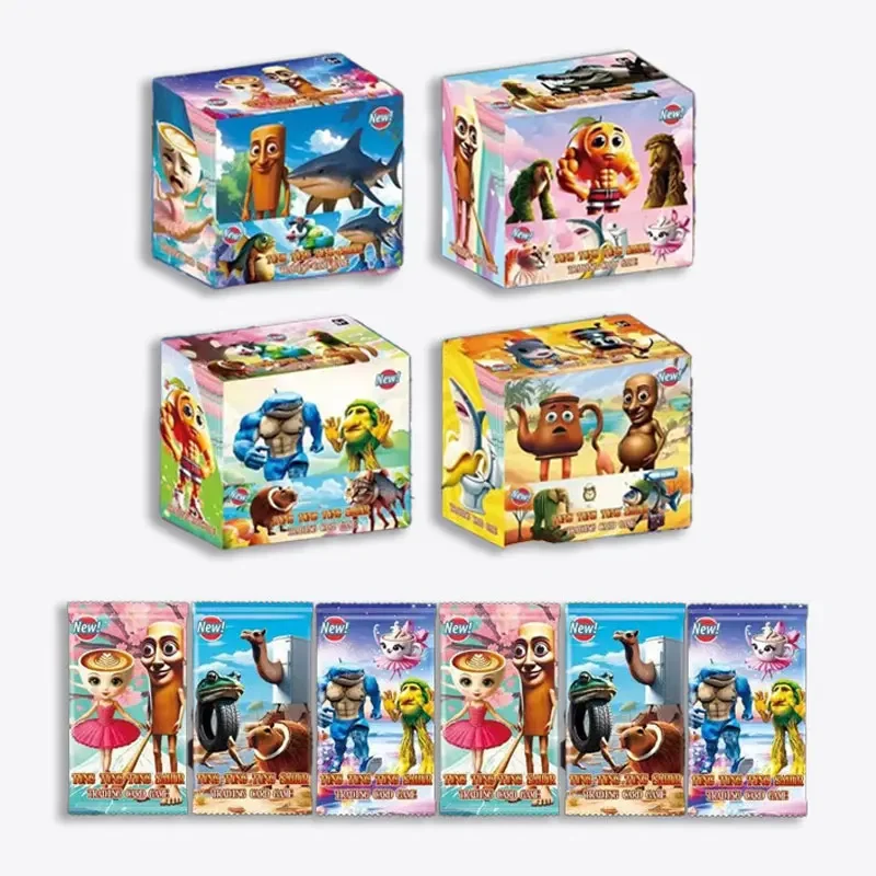 Tarjetas de colección de Brainrot italiano Tungtung Sahur Tralalero Tralala, juego de cartas para niños, juguete, tarjetas comerciales, regalo - imagen 3