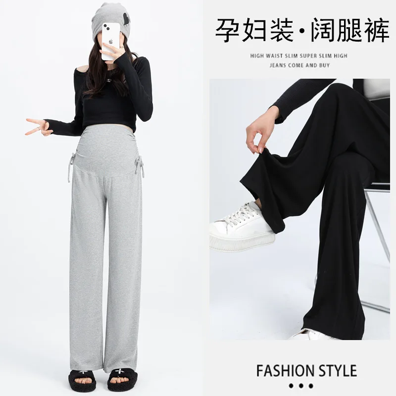 Pantalones premamá con cordón regulable y ajuste cómodo - imagen 3