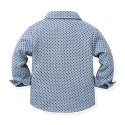 Conjunto infantil de tirantes con camisa manga larga para niño