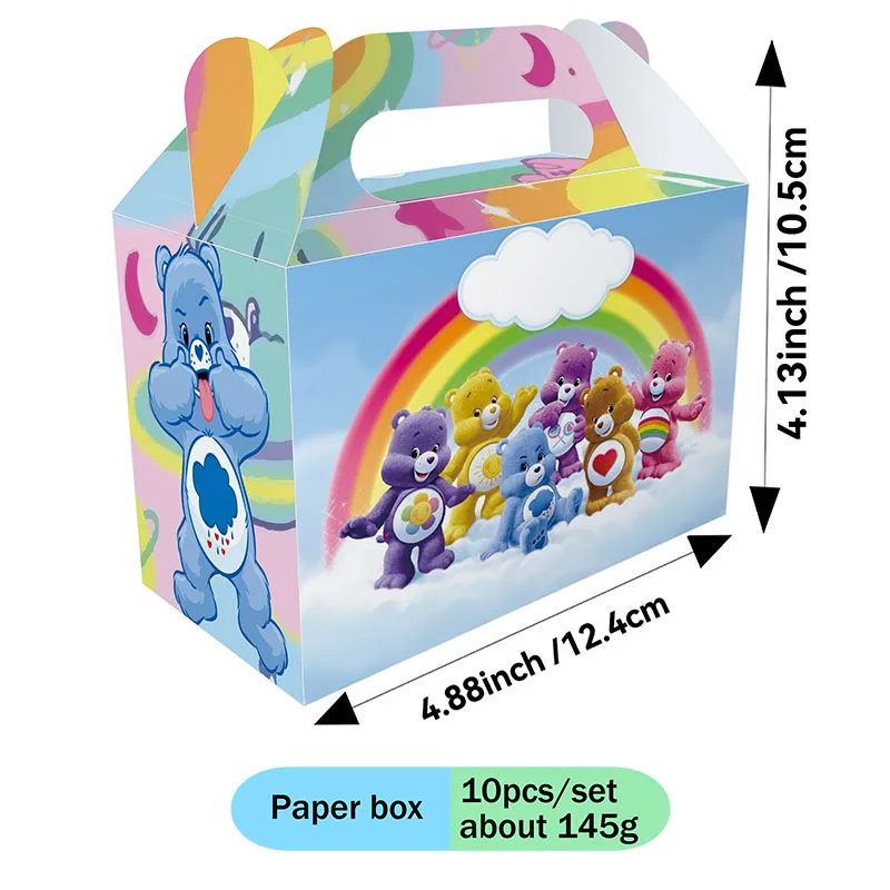 Caja de Dulces con Diseño de Oso Arcoíris, Caja de Regalo, Decoración para Fiestas Infantiles, Bolsa de Papel para Dulces para Baby Shower, Artículos para Fiestas de Cumpleaños de Niños y Niñas - imagen 3
