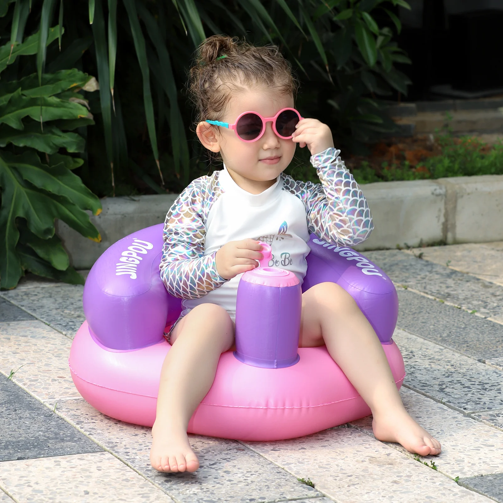Swimbobo-sofá inflable portátil multifuncional para niños, sillas para bebé, baño, ducha, taburete de aprendizaje para comer, silla de Pvc