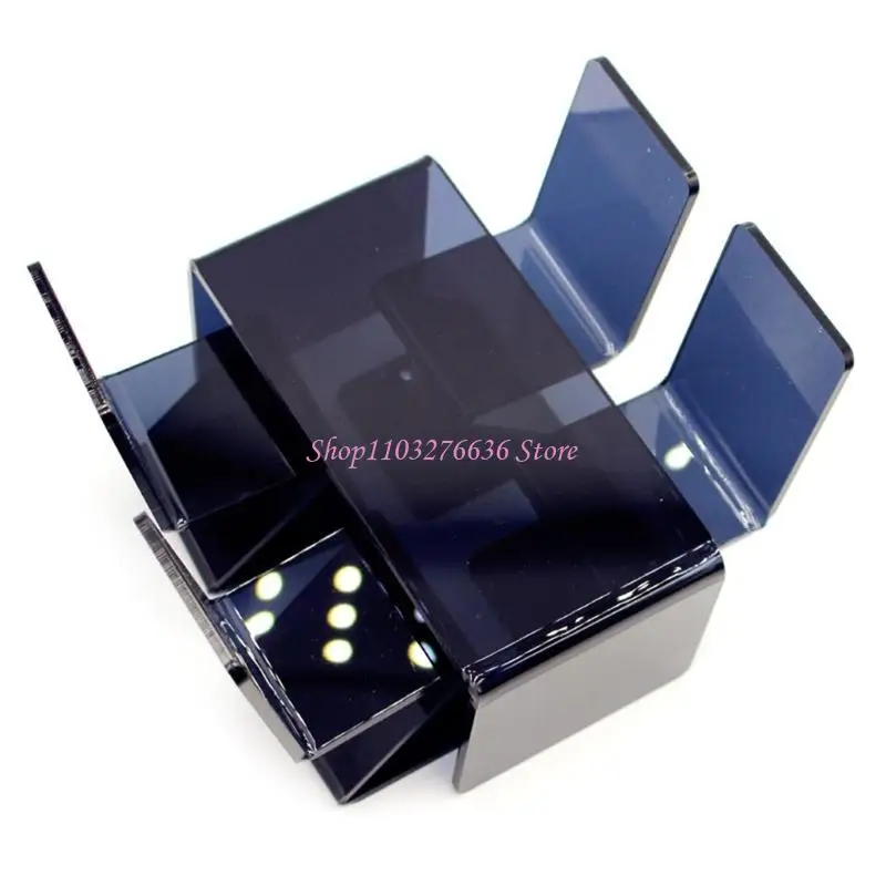 Juego de muebles para casas de muñecas, mesa acrílica a escala 1/12 con sillas, para uso en oficina y escuela, 5 uds. - imagen 5