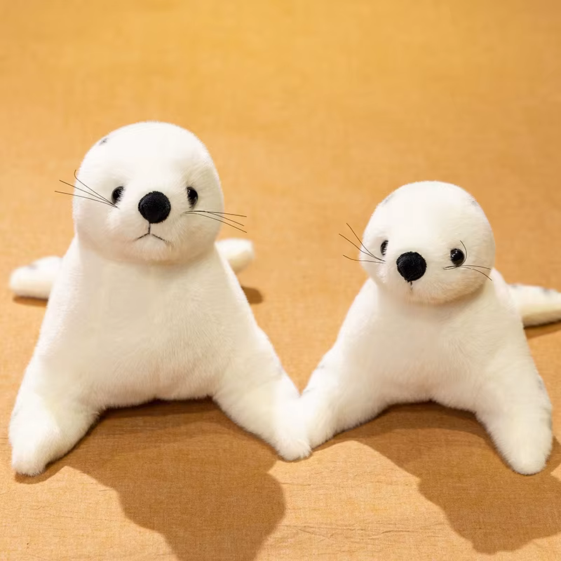 Peluche de foca blanca artesanal – Regalo original para niños - imagen 3