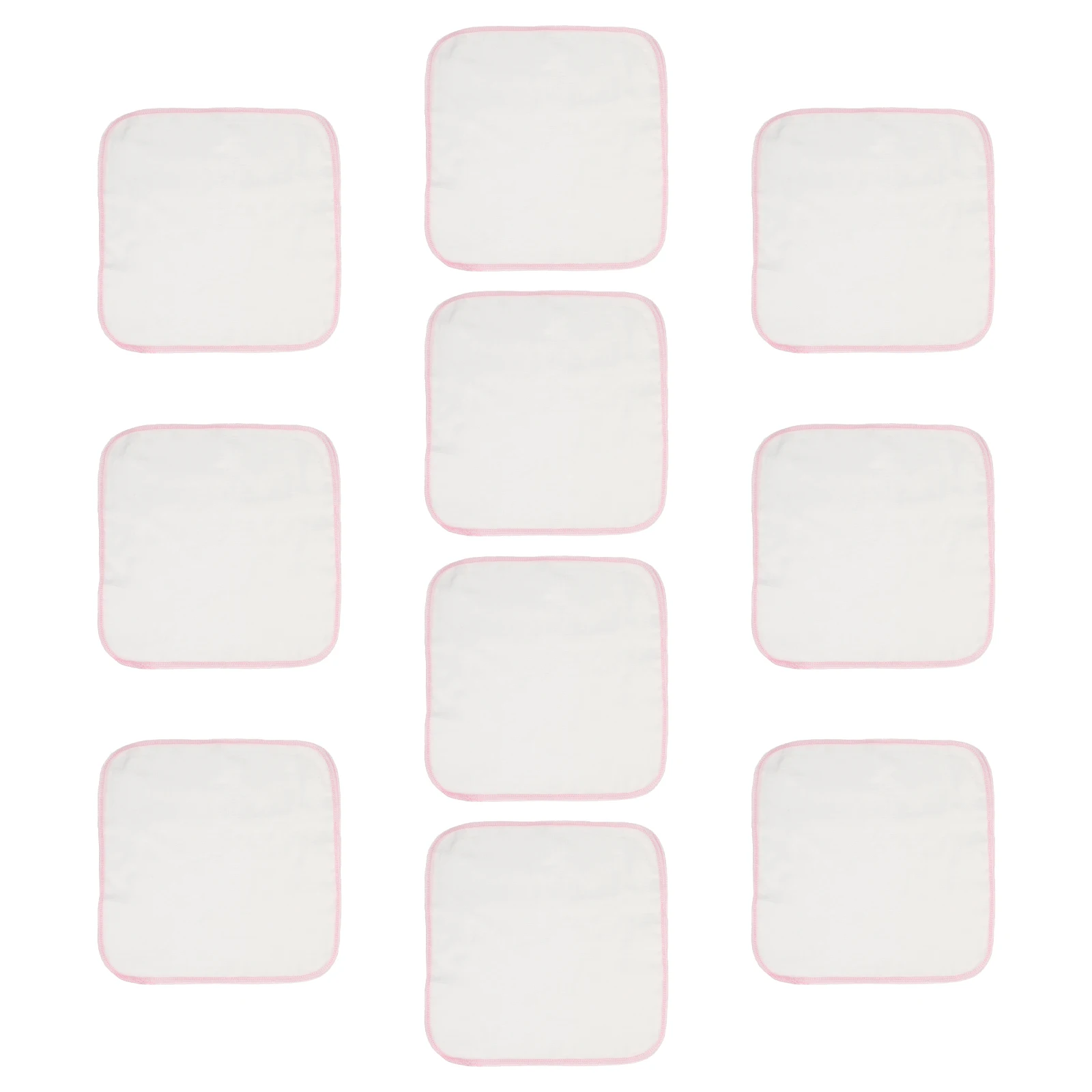 10 Uds. Toallas de baba de algodón puro, toalla absorbente para la cara del bebé, Baberos de baño para recién nacidos de doble capa, pañuelo de algodón suave de secado rápido - imagen 4