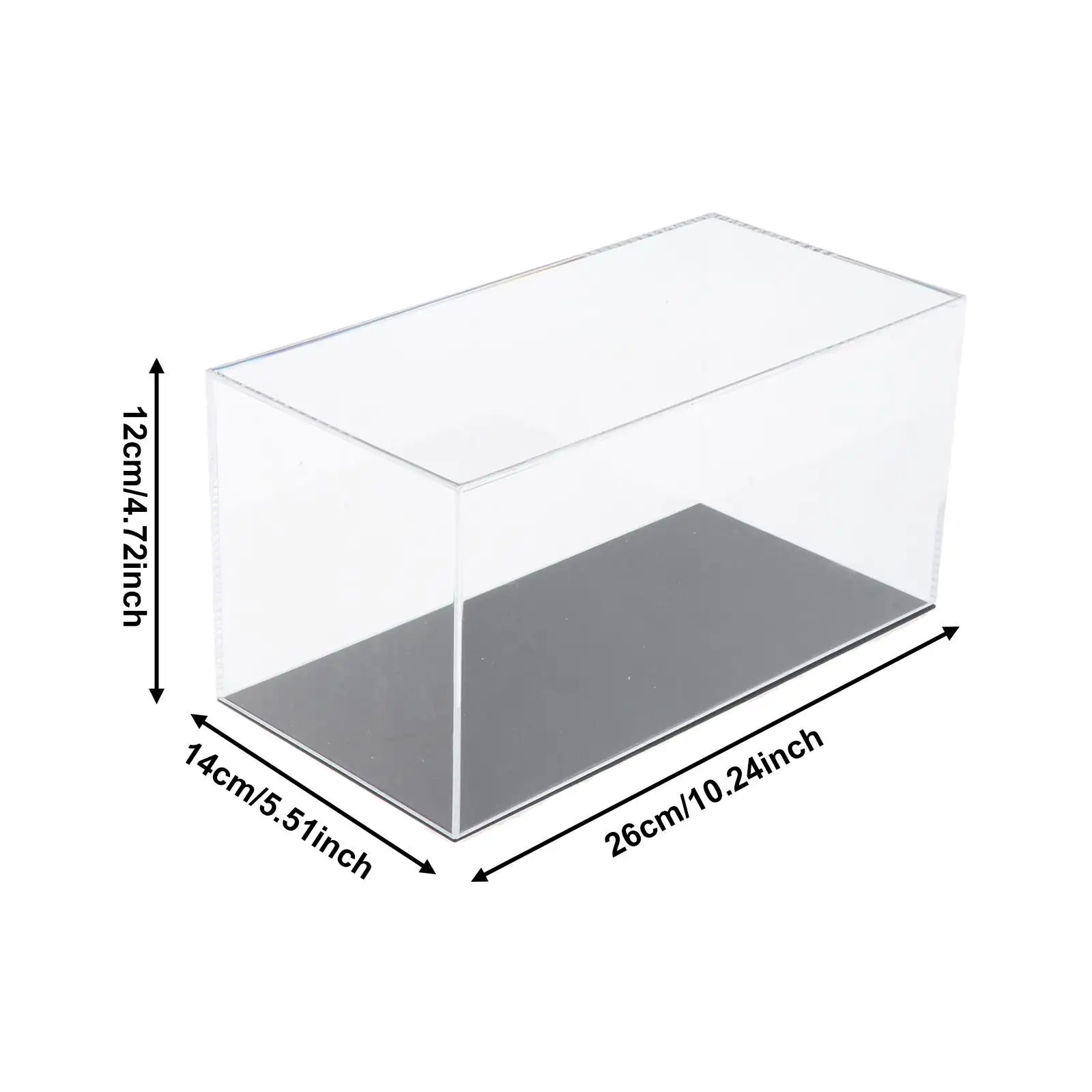 Acrylic Display Case Clear Stackable Crafts Toy Car Storage Organizer Model Car Showcase with Base for Souvenirs Trinket Dolls