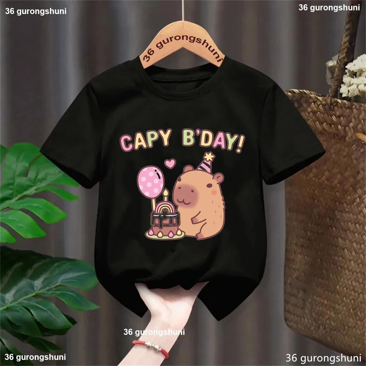 Camiseta capibara niños – Print adorable para cumpleaños - imagen 2