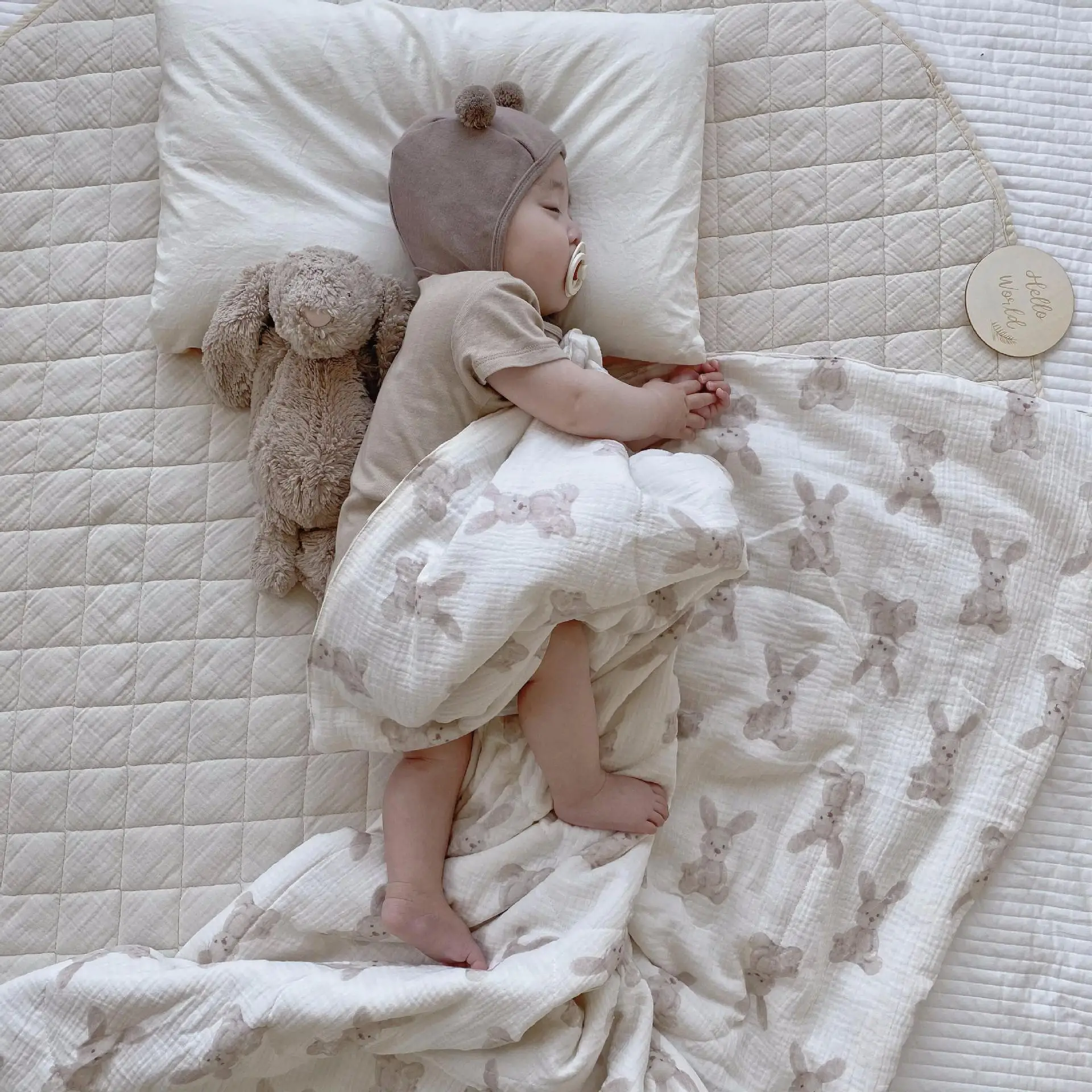 Edredón de muselina Floral Vintage para bebé, edredón de verano para niño y niña, funda para dormir para bebé, edredón, ropa de cama de verano para bebé - imagen 4