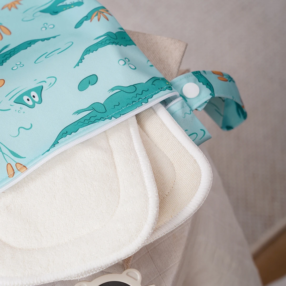 Elinfant 2 uds Mini bolsa de almacenamiento impermeable para nadar, playa y gimnasio, bolsa de pañales impermeable de 18*25cm, bolsa húmeda y seca - imagen 4