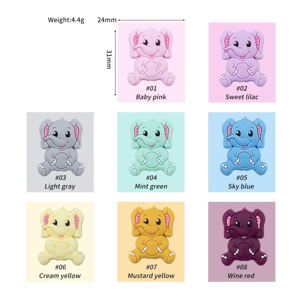 10pcs Elephant1 Mix