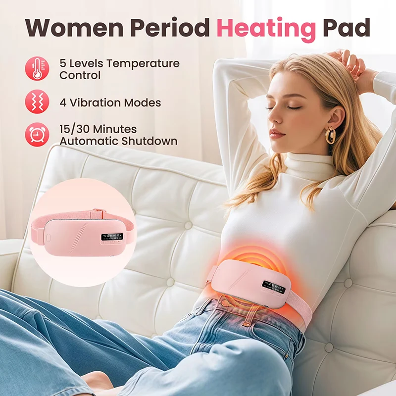Cinturón térmico menstrual con masaje para aliviar el dolor - imagen 2