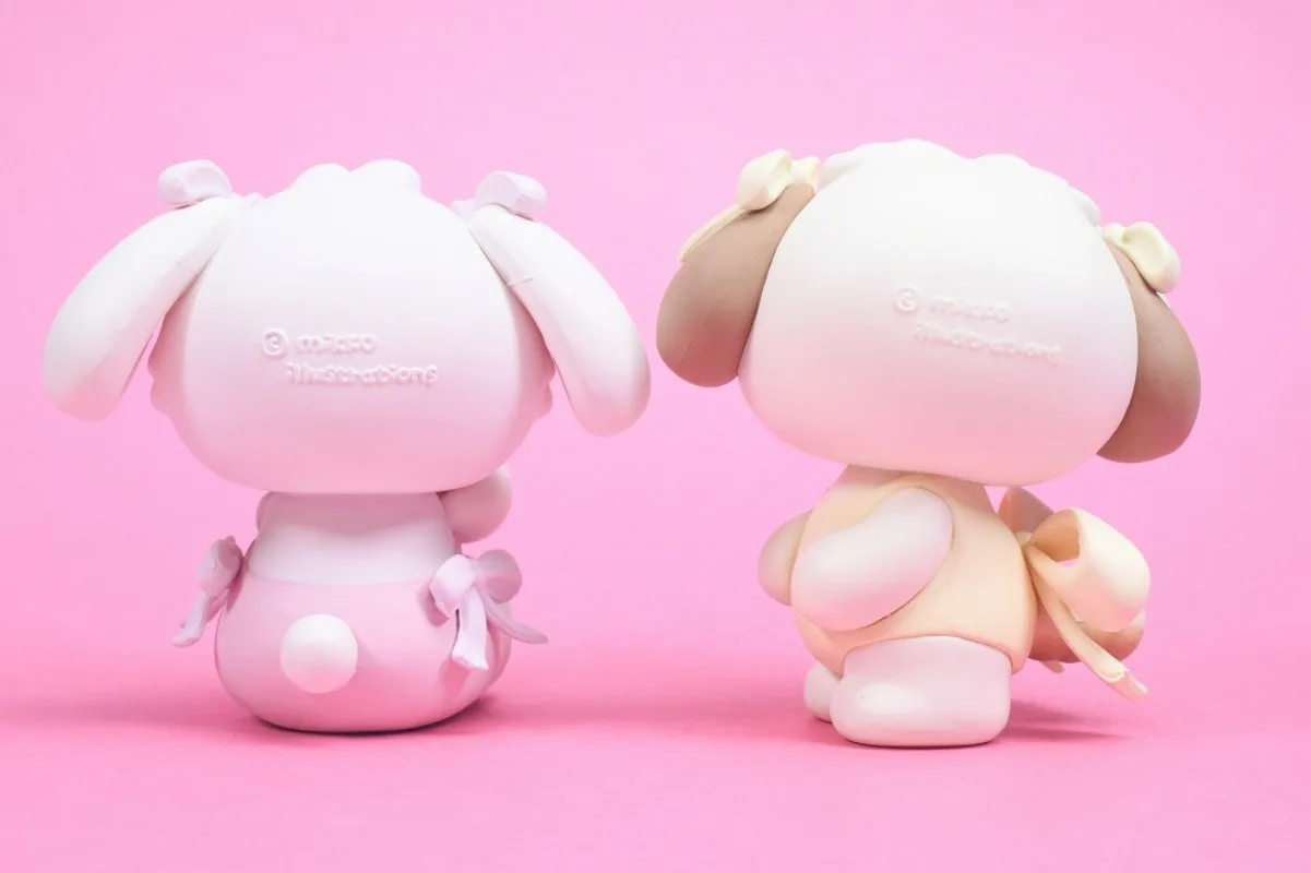 Qualia cápsula juguetes lindos personajes mikko figuras de mascota MOUSSE LATTE SOUFFLE CAMMY ojos grandes gatito conejo sentado gashapon - imagen 5