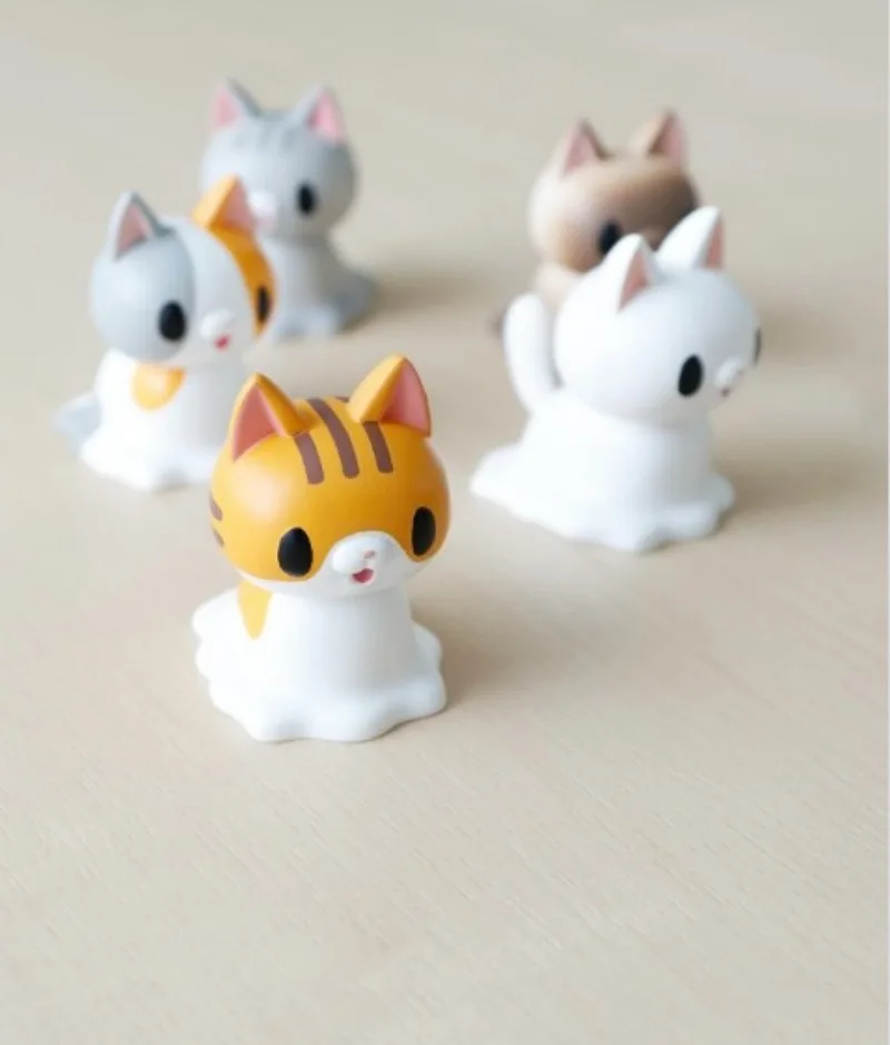 En Stock, juguetes cápsula de Qualia, figura de mascota de gato líquido, gato calico, gatito siamés, mascotas tabby naranja en adornos de parque, gashapon - imagen 3