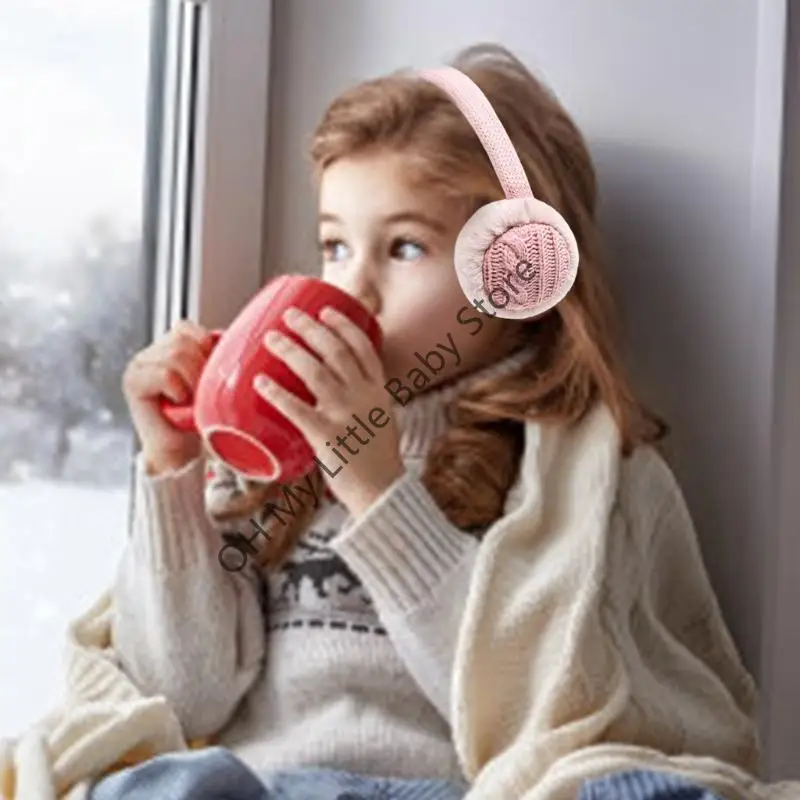 M76C Manoplas con dedos divididos Guantes cálidos y orejeras Conjunto esencial plegable para clima frío para niños Equipo a