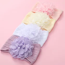 Diadema de gasa con flores para bebé – Suave y elástica