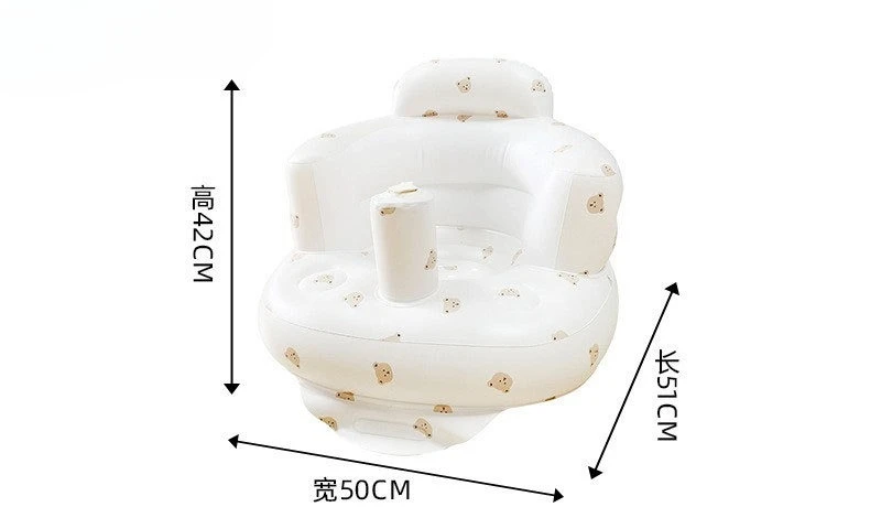 Asiento de baño inflable para bebé con soporte plegable portátil - imagen 5