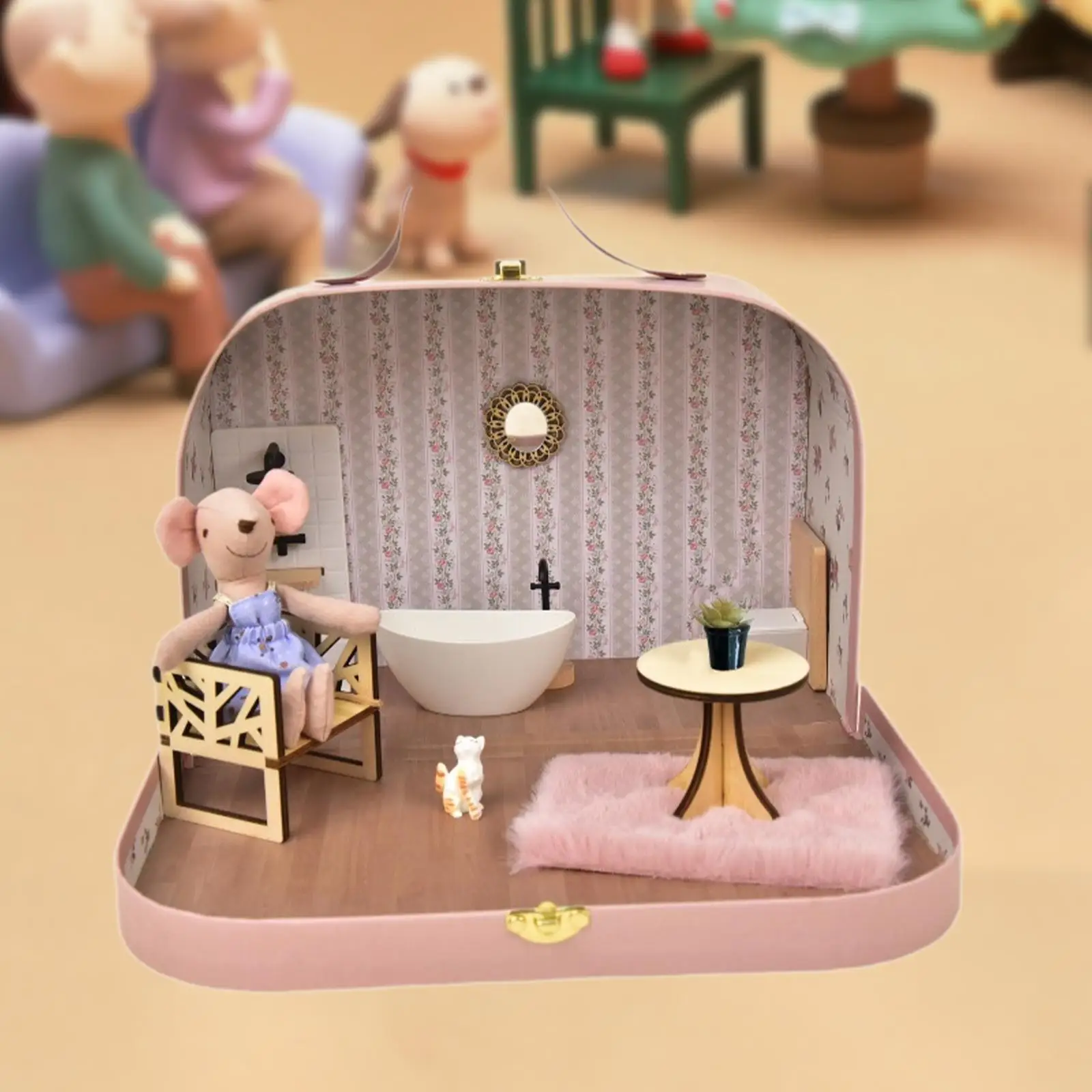 Miniature Dollhouse Bathroom Dollhouse Decoration BJD Doll Parts Ornament