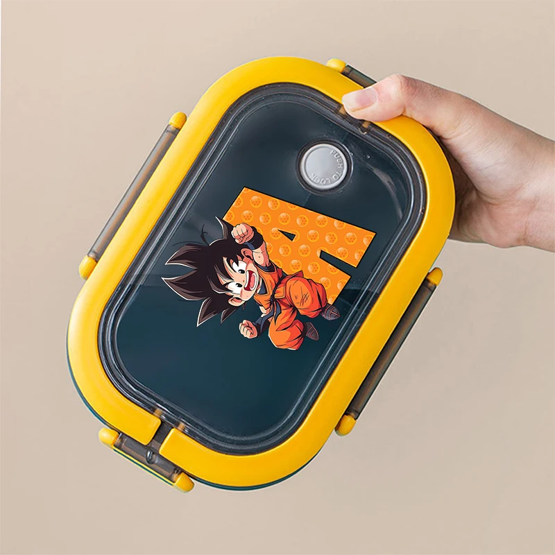 Dragon Ball Goku Bento lonchera para niños lindos contenedores de almacenamiento de alimentos para estudiantes cajas de cena de Picnic escolar regalos para niños - imagen 2