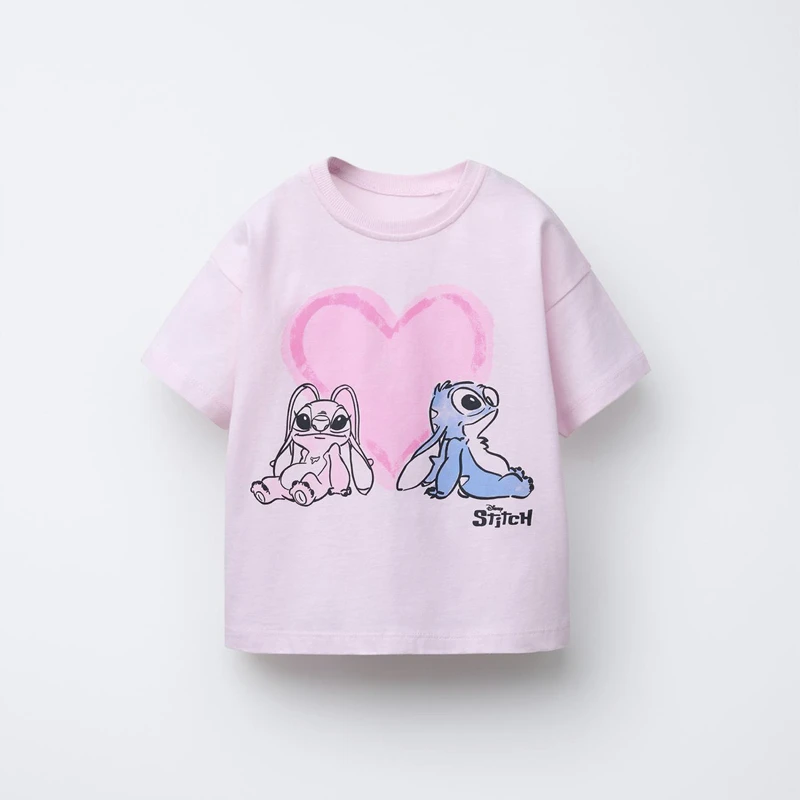 Ropa con patrón de puntada para niños, camisetas nuevas de verano, camisetas de manga corta con cuello redondo, camiseta informal de dibujos animados para niñas de 1 a 7 años - imagen 4